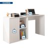 Escrivaninha Mesa Escritório com Ripada Start 1 Porta 140cm Branco Fosco - 5
