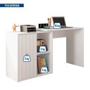 Ver imagem 6 de Escrivaninha Mesa Escritório com Ripada Start 1 Porta 140cm Branco Fosco