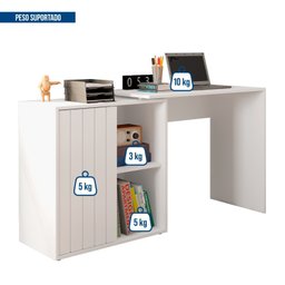 Escrivaninha para Escritório com 1 Porta Ripada Start - 5