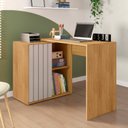 Ver imagem 7 de Escrivaninha Mesa Escritório com 1 Porta Ripada Start