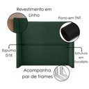 Ver imagem 4 de Cabeceira Queen 160 cm com Frame Imperial Linho Verde Musgo Impo