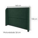 Ver imagem 3 de Cabeceira Queen 160 cm com Frame Imperial Linho Verde Musgo Impo