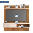 Ver imagem 7 de Painel Ripado para TV até 65 Polegadas 180cmx183cm Moon Marrom