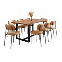 Ver imagem 2 de Conjunto Mesa de Jantar Rústica Madeira Maciça com 8 Cadeiras Mona