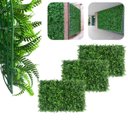 Ver imagem 4 de 9 Placas Planta Samambaia Artificial 60cm Jardim de Inverno Vertical Interno Realista e Permanente