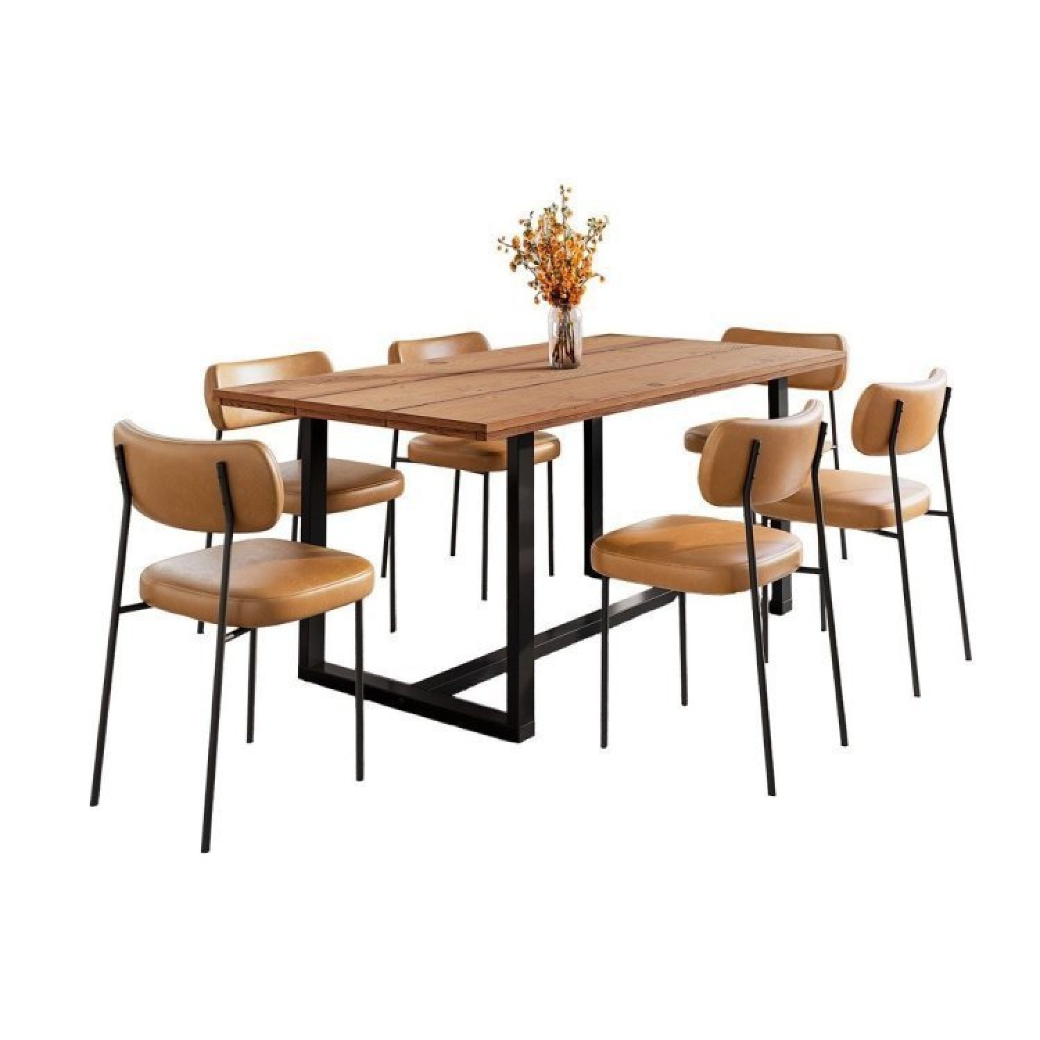 Conjunto Mesa de Jantar Rústica Madeira Maciça com 6 Cadeiras Mona - 2