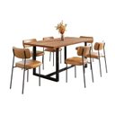 Ver imagem 2 de Conjunto Mesa de Jantar Rústica Madeira Maciça com 6 Cadeiras Mona Yescasa