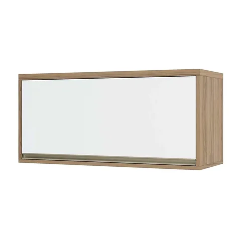 Armário Cozinha Aéreo de Parede 1 Porta Basculante 80 - Módulo Cozinha Mel - Luciane:Branco