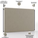 Ver imagem 3 de Cabeceira Cama Box Queen 160cm Estofada Goya P05 Suede Bege - Lyam Decor