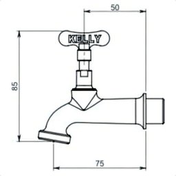 Torneira para Tanque/jardim de Metal 1130 Crom - 3