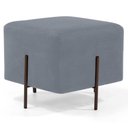 Ver imagem 1 de Puff Decorativo 45cm Base Aço Status B-317 Veludo Cinza