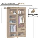 Ver imagem 3 de Guarda-roupa Bélgica 4 Portas 2 Gavetas Amêndoa