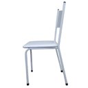Ver imagem 5 de Kit 4 Cadeira para Cozinha Mc Tubular Almofadada Estrutura Branca com Assento Branco Medcombo