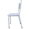 Kit 4 Cadeira para Cozinha Mc Tubular Almofadada Estrutura Branca com Assento Branco Medcombo - 5