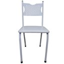 Ver imagem 4 de Kit 4 Cadeira para Cozinha Mc Tubular Almofadada Estrutura Branca com Assento Branco Medcombo