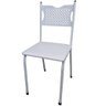 Kit 4 Cadeira para Cozinha Mc Tubular Almofadada Estrutura Branca com Assento Branco Medcombo - 2