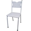Ver imagem 2 de Kit 4 Cadeira para Cozinha Mc Tubular Almofadada Estrutura Branca com Assento Branco Medcombo
