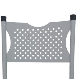 Kit 4 Cadeira para Cozinha Mc Tubular Almofadada Estrutura Branca com Assento Branco Medcombo - 8