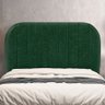 Cabeceira Cama Box Casal Estofada Orgânica 140cm Alice W01 Couríssimo Verde - Lyam Decor - 2
