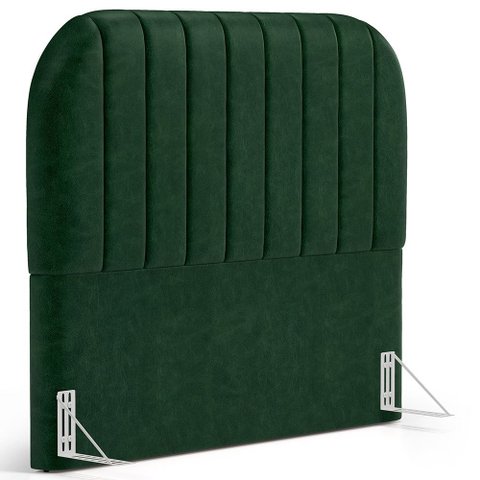 Cabeceira Cama Box Casal Estofada Orgânica 140cm Alice W01 Couríssimo Verde - Lyam Decor