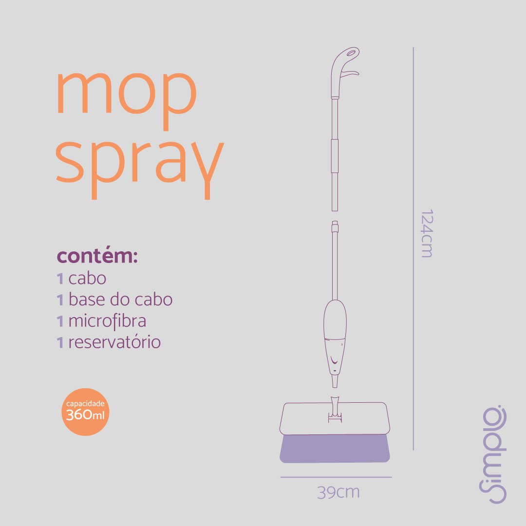 Mop spray com gatilho e dispenser - Simplo - 3