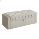 Ver mais imagens de Kit Cabeceira e Calçadeira Baú Emma Suede Casal 140 Cm