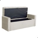 Ver imagem 6 de Kit Cabeceira e Calçadeira Baú Emma Suede Casal 140 Cm