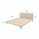 Ver imagem 4 de Cama King Estofada Linho com Cabeceira Sun Bege