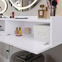 Ver imagem 7 de Penteadeira Camarim Decor Suspensa Mesa Bancada Cantinho Maquiagem Porta Nicho Decoração Quarto