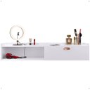 Ver imagem 1 de Penteadeira Camarim Decor Suspensa Mesa Bancada Cantinho Maquiagem Porta Nicho Decoração Quarto