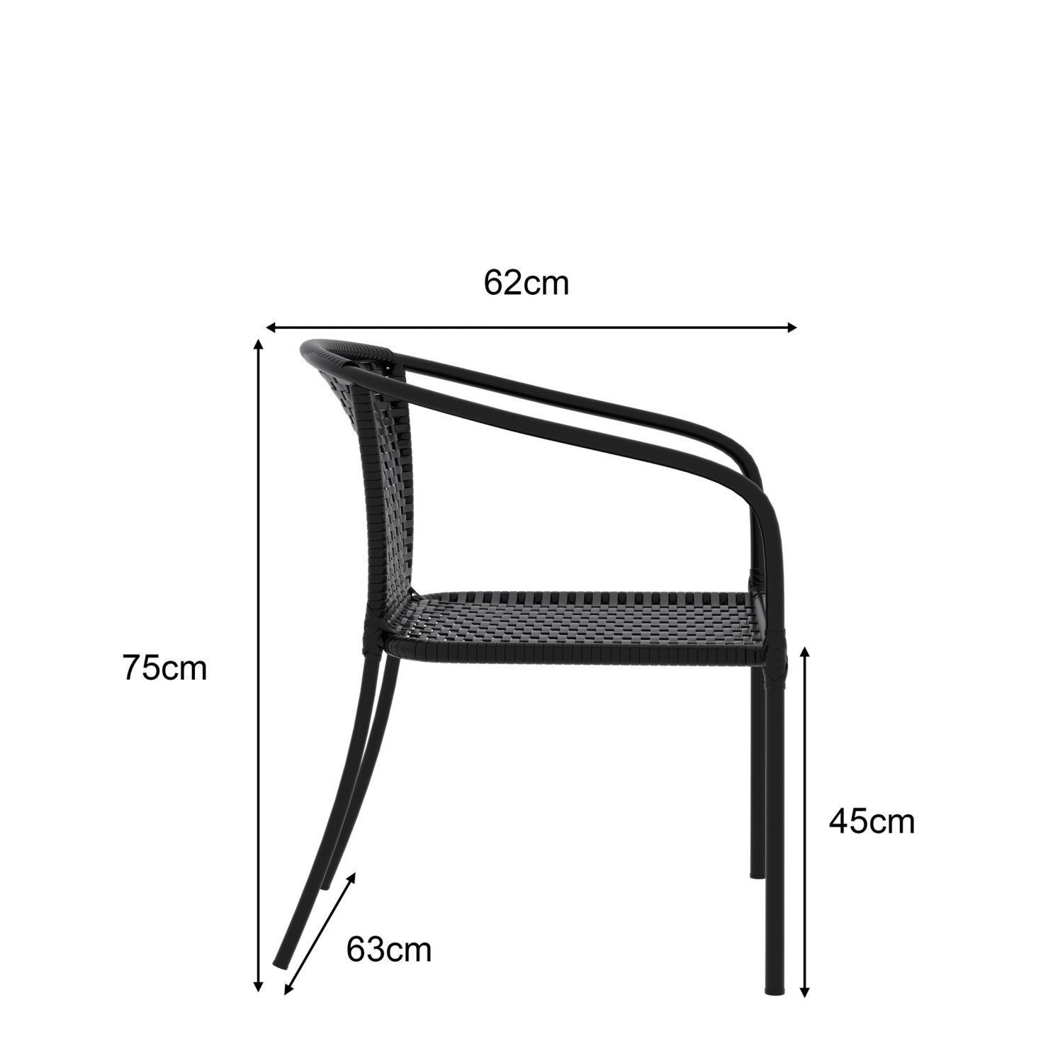 Conjunto de Mesa com 4 Cadeiras para Jardim Eclipse Yescasa - 4