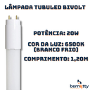 Ver imagem 3 de Kit 10 Lâmpadas Led Tubular 120cm 20w T8 1,2m Branco Frio Cor da Luz Branco-frio 110v/220v