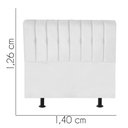 Ver imagem 2 de Cabeceira Estofada Kiara 140cm Casal Box Quarto Suede Branco - Gat Magazine