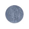 Tapete Redondo Antiderrapante Felpudo Leve Closet Quarto Azul 120cm - 1