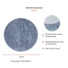 Tapete Redondo Antiderrapante Felpudo Leve Closet Quarto Azul 120cm - 3