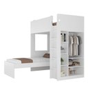 Ver imagem 2 de Beliche Infantil/Juvenil com Armário, Nichos e Mesa de Apoio