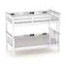 Beliche Solteiro Import com Porta Livros Madeira Maciça Branco/mel Megamobilia - 1