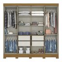 Ver imagem 2 de Guarda Roupa Casal B51 Nature Off White com Espelho – Briz Móveis