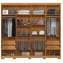 Ver imagem 2 de Guarda Roupa Casal Master New 8 Portas e 4 Gavetas com Pés Cinamomo Areia - Santos Andirá