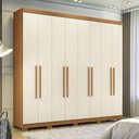 Ver imagem 4 de Guarda Roupa Casal Master New 8 Portas e 4 Gavetas com Pés Cinamomo Areia - Santos Andirá