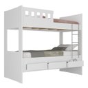 Ver imagem 2 de Beliche Infantil/Juvenil com 3 Gavetas 100% MDF Branco