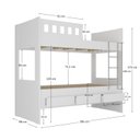 Ver imagem 3 de Beliche Infantil/Juvenil com 3 Gavetas 100% MDF Branco