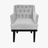 Poltrona Decorativa Em Capitonê Para Sala de Recepção Aurora Suede Branco DL Decor - 1