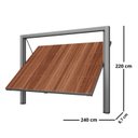 Ver imagem 2 de Portão Contrapeso de Aço Galvanizado com Painel em Madeira sem Porta Auxiliar 220x240 Req: 8,7