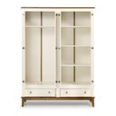 Ver imagem 3 de Guarda-roupa Rústico 4 Portas e 2 Gavetas - Madeira Maciça e Mdf - Off White