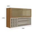 Ver imagem 4 de Armário Aéreo Duplo 120 Cm Porta Vidro Reflecta Matisse