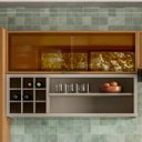 Ver imagem 1 de Armário Aéreo Duplo 120 Cm Porta Vidro Reflecta Matisse