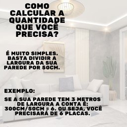Placa de Painel Ripado Nobre 50cm Off White - Gelius - 7