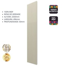 Placa de Painel Ripado Nobre 50cm Off White - Gelius - 3