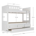Ver imagem 3 de Treliche Infantil/Juvenil com 3 Gavetas 100% MDF Branco